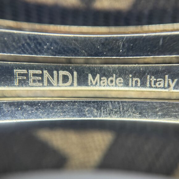Fendi Made In Italy Hair Bow Barrette With FF Monogram Pattern - Picture 4 of 4